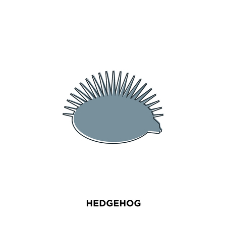 hedgehog icon isolated on white background for your web, mobile and app designのイラスト素材