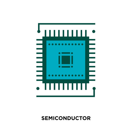 semiconductor icon isolated on white background for your web, mobile and app designのイラスト素材
