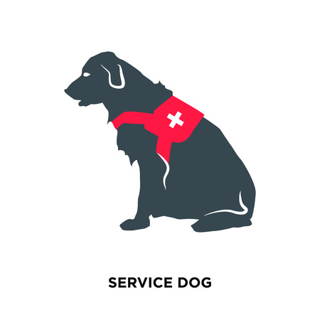 service dog icon isolated on white background for your web, mobile and app designのイラスト素材