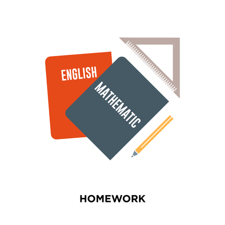homework icon isolated on white background for your web, mobile and app designのイラスト素材