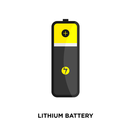 lithium battery icon isolated on white background for your web, mobile and app designのイラスト素材