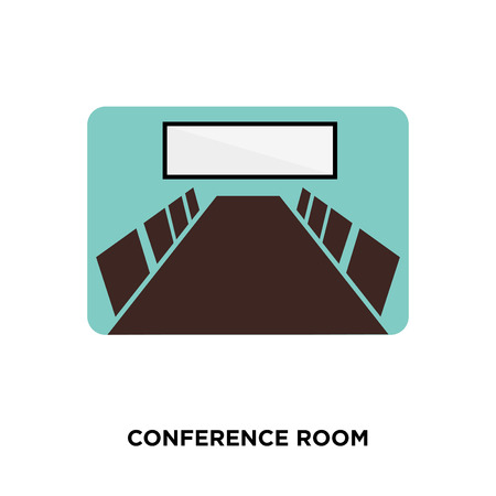Conference room icon isolated on white background.のイラスト素材