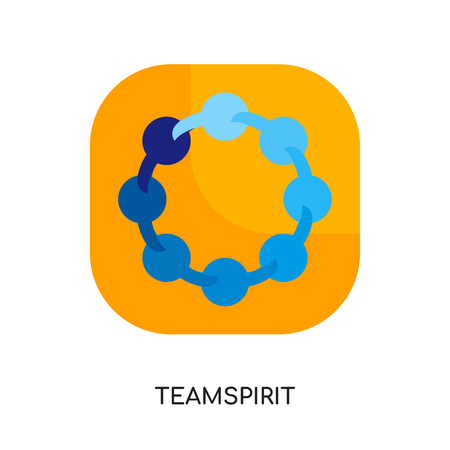 teamspirit logo isolated on white background for your web, mobile and app designのイラスト素材