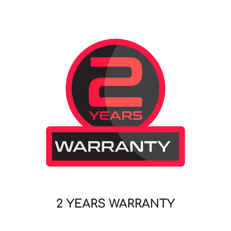 2 years warranty logo isolated on white background for your web, mobile and app designのイラスト素材
