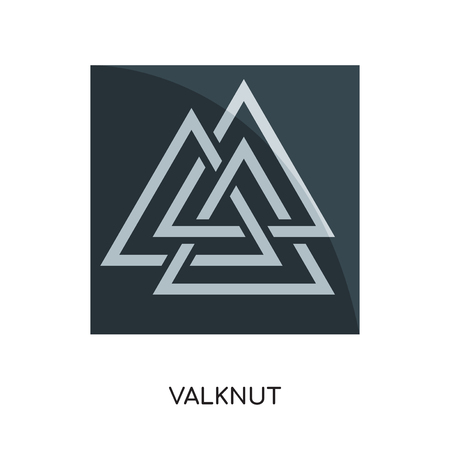 Overlapping triangles isolated on square frame.のイラスト素材