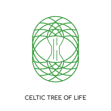 Celtic tree of life design isolated on white background for your web, mobile and app design.のイラスト素材