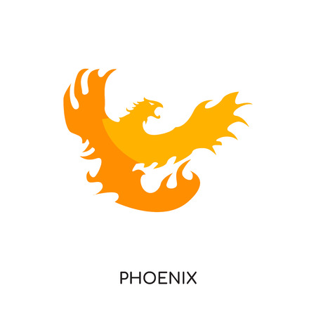 A Phoenix icon for web, mobile and app design on white background illustration.のイラスト素材