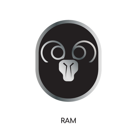 ram logo image isolated on white background for your web, mobile and app designのイラスト素材