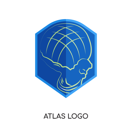 atlas logo image isolated on white background for your web, mobile and app designのイラスト素材