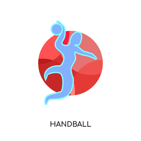 handball logo isolated on white background for your web, mobile and app designのイラスト素材