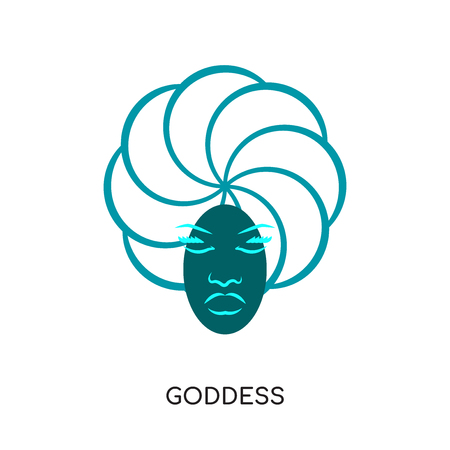 goddess logo isolated on white background for your web, mobile and app designのイラスト素材