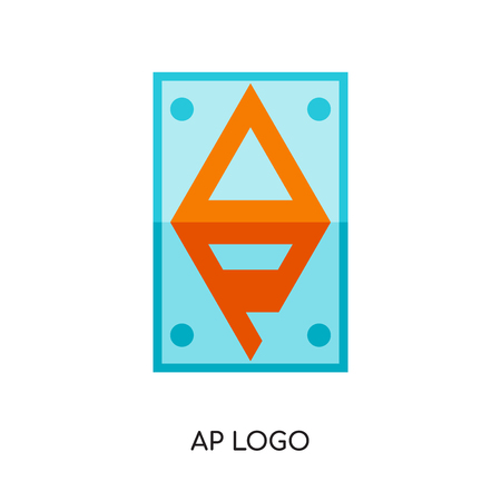 ap logo design isolated on white background for your web, mobile and app designのイラスト素材