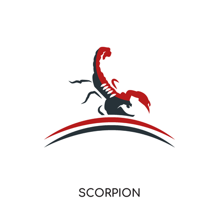 scorpion logo isolated on white background for your web, mobile and app designのイラスト素材