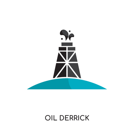 Oil derrick icon isolated on white background for your web, mobile and app design.のイラスト素材