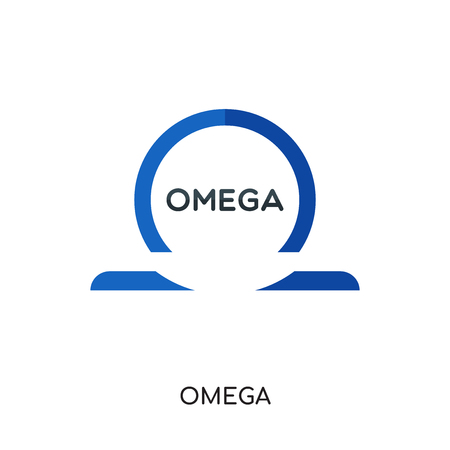 Omega icon isolated on white background for your web, mobile and app design.のイラスト素材