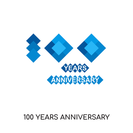 100 year anniversary logo isolated on white background for your web, mobile and app designのイラスト素材
