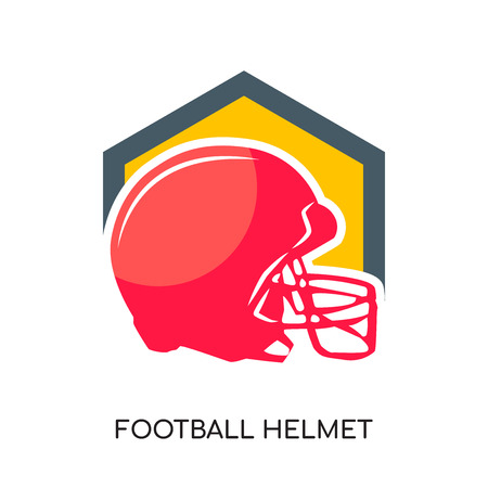 Football helmet logo isolated on white background for your web, mobile and app designのイラスト素材