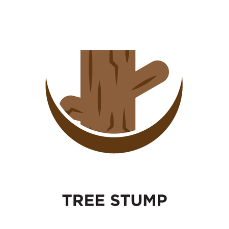 Tree stump isolated on white background for your web and mobile app design.のイラスト素材