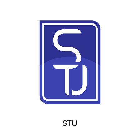 STU isolated on white background for your web and mobile app design.のイラスト素材
