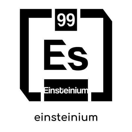einsteinium symbol isolated on white background for your web and mobile app design , black vector sign and symbolsのイラスト素材