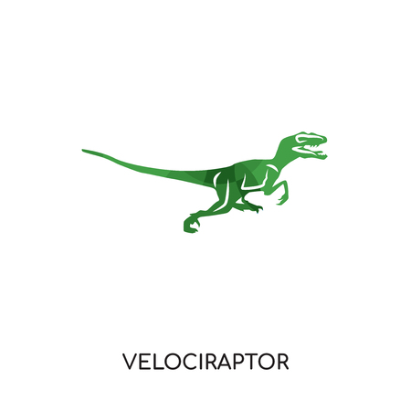 velociraptor logo isolated on white background for your web and mobile app design , colorful vector icon, brand sign & symbol for your businessのイラスト素材