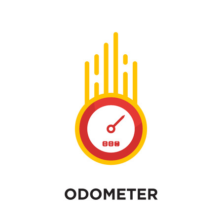 odometer logo isolated on white background for your web and mobile app design , colorful vector icon, brand sign & symbol for your businessのイラスト素材