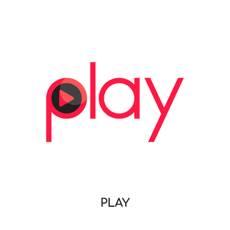 play logo images isolated on white background for your web and mobile app design , colorful vector iconのイラスト素材