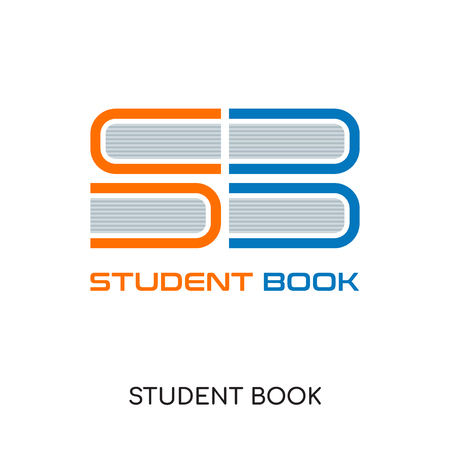 student book logo isolated on white background for your web and mobile app design colorful vector iconのイラスト素材