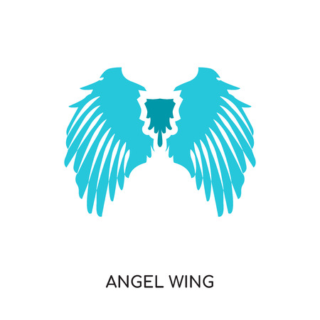 angel wing logo isolated on white background for your web and mobile app design , colorful vector iconのイラスト素材