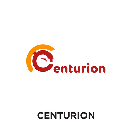 centurion logo isolated on white background for your web and mobile app design , colorful vector icon, brand sign & symbol for your businessのイラスト素材