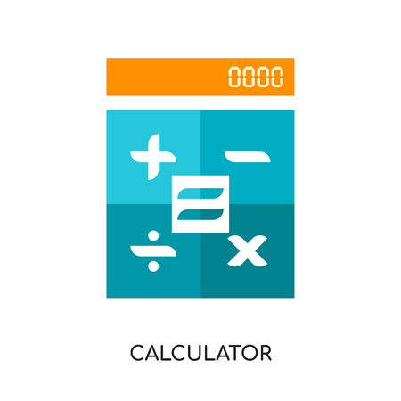 calculator logo isolated on white background for your web and mobile app design colorful vector iconのイラスト素材