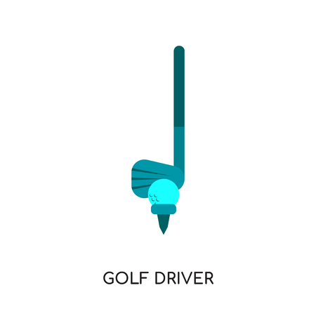 logo golf driver isolated on white background for your web and mobile app design , colorful vector icon, brand sign & symbol for your businessのイラスト素材
