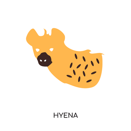 hyena logo isolated on white background for your web and mobile app design , colorful vector icon, brand sign & symbol for your businessのイラスト素材