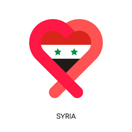 syria logo isolated on white background for your web and mobile app design , colorful vector icon, brand sign & symbol for your businessのイラスト素材