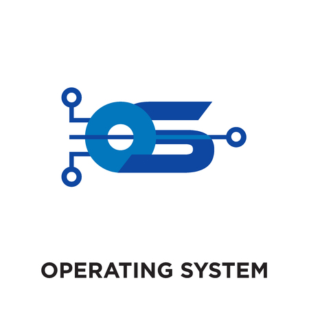 operating system logo isolated on white background for your web and mobile app design , colorful vector icon, brand sign & symbol for your businessのイラスト素材
