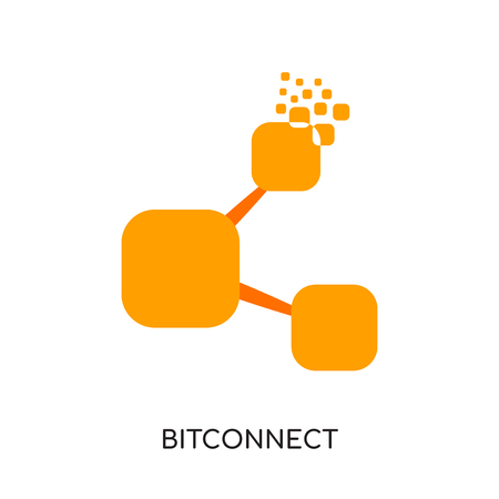 bitconnect logo transparent isolated on white background for your web and mobile app design , colorful vector icon, brand sign & symbol for your businessのイラスト素材
