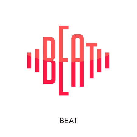 beat logo isolated on white background for your web and mobile app design colorful vector iconのイラスト素材
