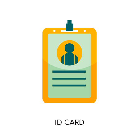 id card logo isolated on white background for your web and mobile app design , colorful vector iconのイラスト素材