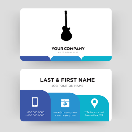 image les paul, business card design template, Visiting for your company, Modern Creative and Clean identity Card Vectorのイラスト素材