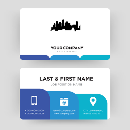 houston, business card design template, Visiting for your company, Modern Creative and Clean identity Card Vectorのイラスト素材