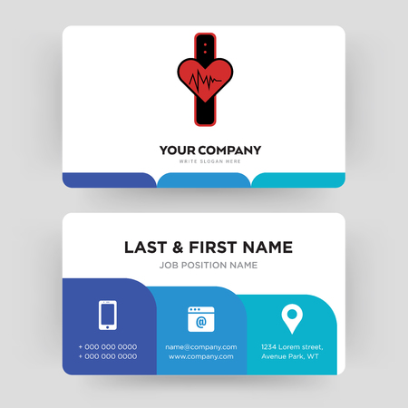 tracker, business card design template, Visiting for your company, Modern Creative and Clean identity Card Vectorのイラスト素材