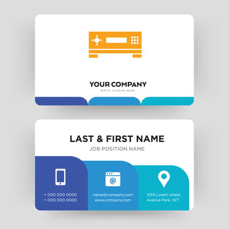 set top box, business card design template, Visiting for your company, Modern Creative and Clean identity Card Vectorのイラスト素材