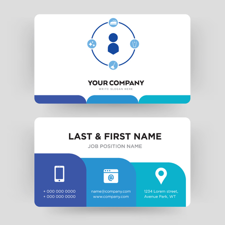 tidy, business card design template, Visiting for your company, Modern Creative and Clean identity Card Vectorのイラスト素材