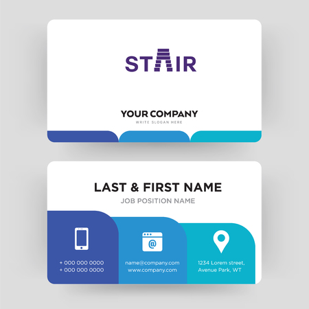 stair, business card design template, Visiting for your company, Modern Creative and Clean identity Card Vectorのイラスト素材