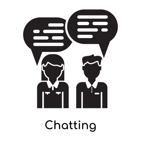 Chatting icon isolated on white background for your web and mobile app designのイラスト素材