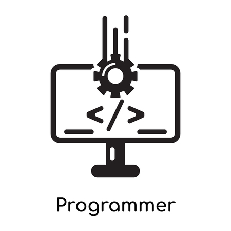 Programmer icon isolated on white background for your web and mobile app designのイラスト素材