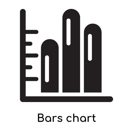 Bars chart icon isolated on white background for your web and mobile app designのイラスト素材
