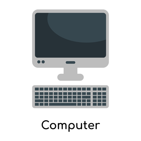 Computer icon isolated on white background for your web and mobile app designのイラスト素材