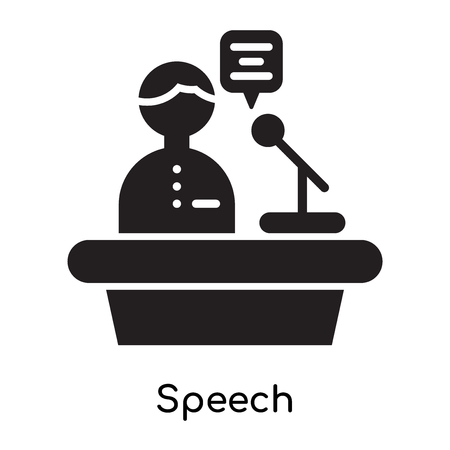 Speech icon isolated on white background for your web and mobile app designのイラスト素材