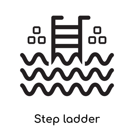 Step ladder icon isolated on white background for your web and mobile app designのイラスト素材